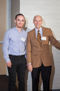 CUNY's 2015 Math Challenge Grand Prize Winner Gabor Horowitz, Brooklyn College, with Ted Brown, Executive Director, CUNY Institute for Software Design and Development